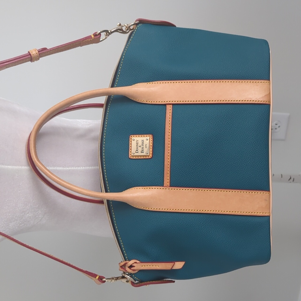 Dooney & Bourke Pebble Grain Madeline Satchel Blue Green